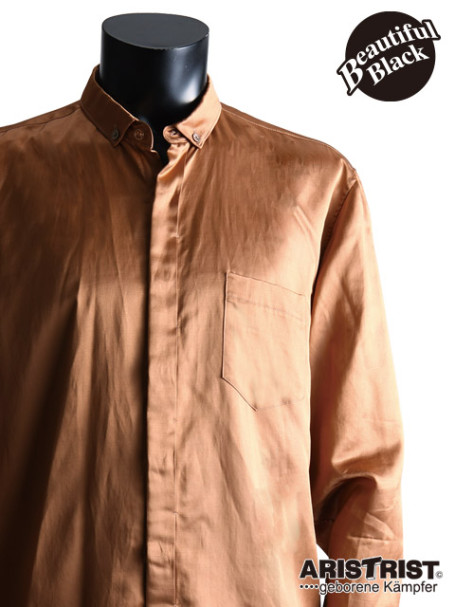 ATブロンズサテンシャツ